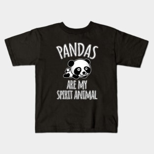 Pandas are my spirit animal Kids T-Shirt